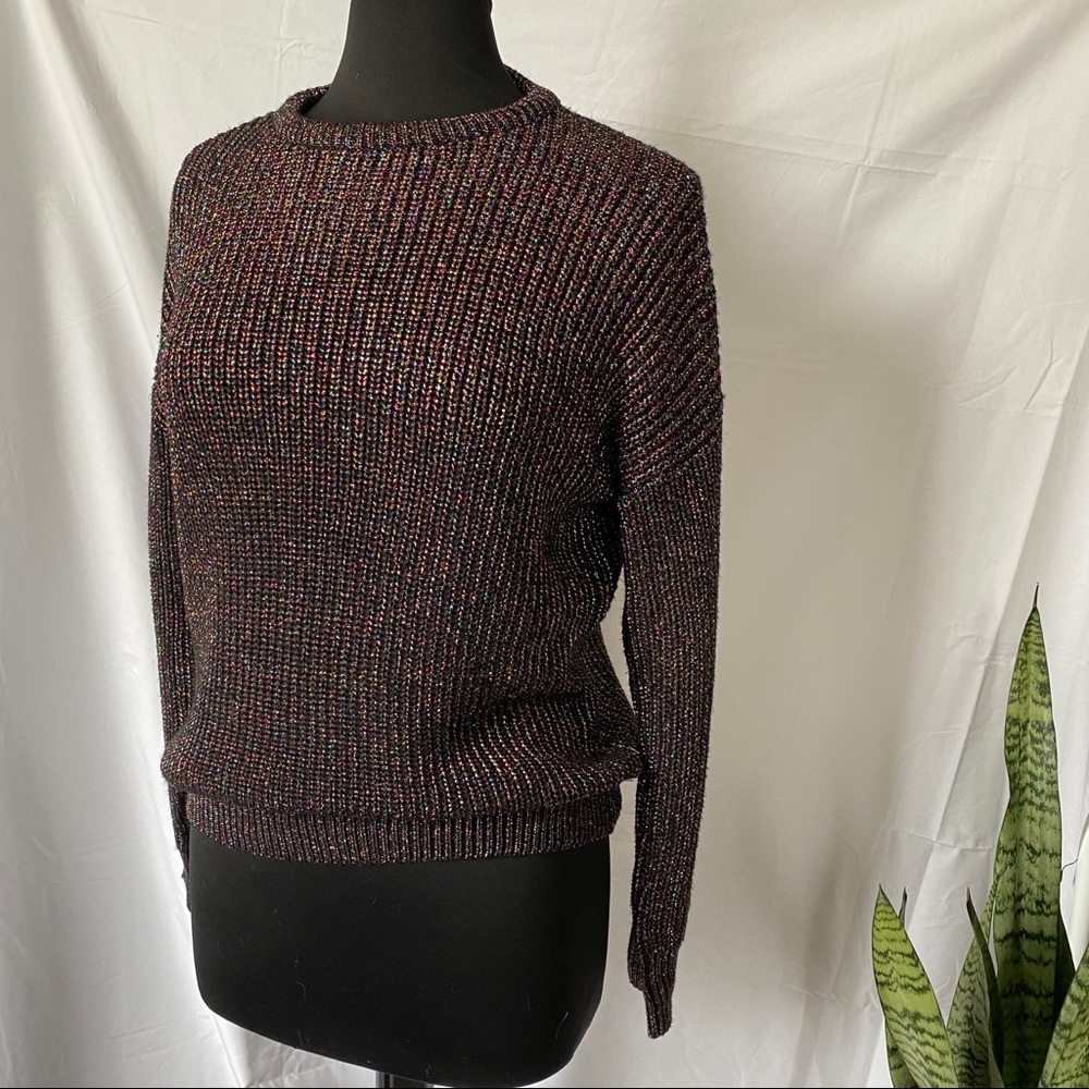 American Apparel metallic fisherman sweater medium